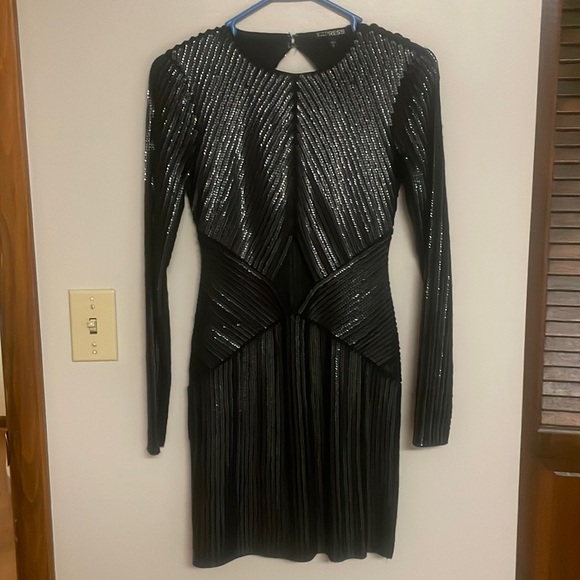 Express Dresses & Skirts - Express black sequin dress size 0